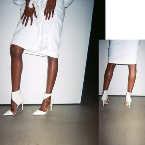 Tamara Mellon Belle Capretto White Leather Pumps - Picture 4 of 16